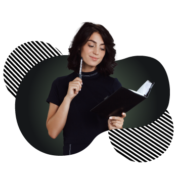 A focused student holding a clipboard and pen, representing academic support for OTHM assignment writing services.